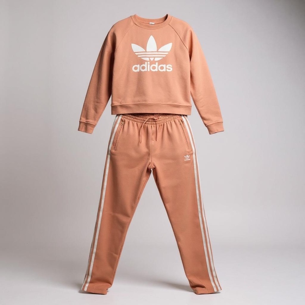 Adidas Tan Sweatshirt and Pants Set